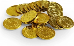 Plastične zlatne igraće kovanice, 24 kom