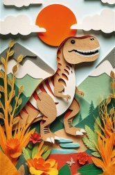 Puzzle Paper Art: Dinosaur – 160 brikker