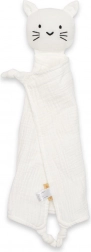 Musselin-Schmusetuch New Baby Kätzchen weiß