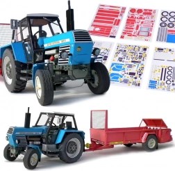 Papirnati model traktora ZETOR Crystal 8011 s rasipačem RU-5 1:32