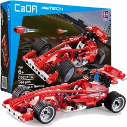 CADA Building Kit Racing Car Formula Racing 23 cm – 144 pieces with pull-back drive