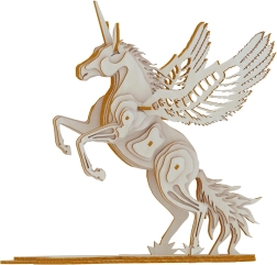 Puzzle 3D in legno Unicorno