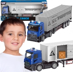 Woopie container freight truck with light and sound effects