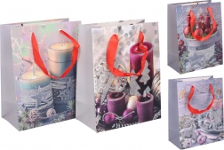 Božična darilna vrečka S 18 × 23 × 10 cm – papirnata, z močnimi ročaji