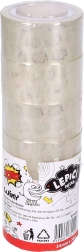 Priehľadná lepiaca páska 24 mm x 20 m, balenie po 6 ks