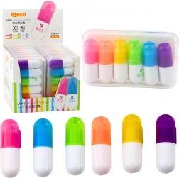 Set of mini highlighters in case intense colors 6pcs