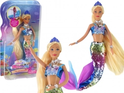 Lutka morska deklica z dolgimi blond lasmi in luskastim repom