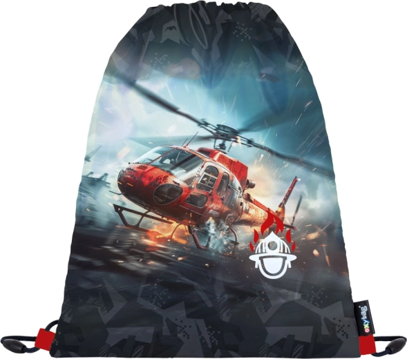 Practical bag with firefighter motif