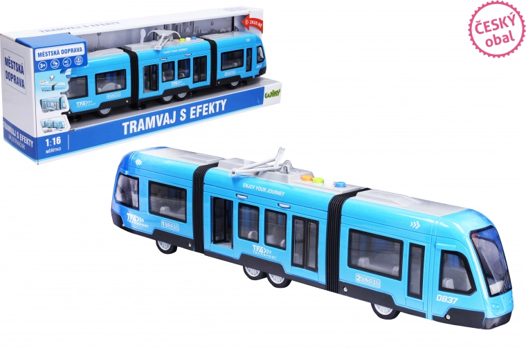 Tramway avec effets 44 cm à inertie – emballage tchèque