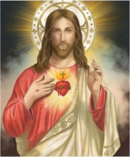 Diamond Painting Jesus with Heart 30 × 40 cm NORIMPEX