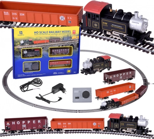 Electric Train Set HO Steam Locomotive with Control Unit