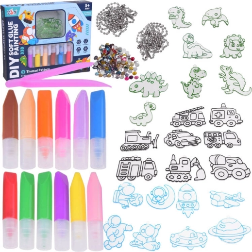 kit créatif étendu pour fabriquer des porte-clés pour enfants