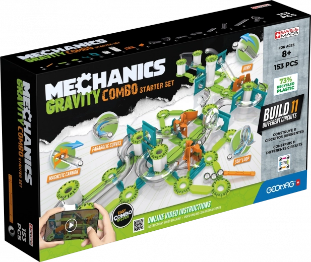 Mechanics Gravity RE Combo Starter Set by GEOMAG – magnetic construction set