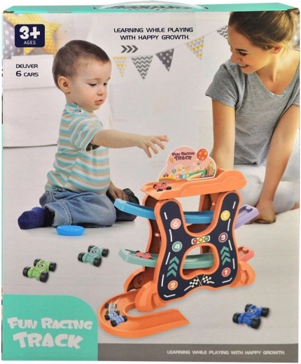 Multi-level Race Track with Cars for Kids