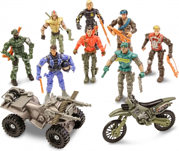 The Corps vojaci s motorkou – sada 8 figúrok 11 cm