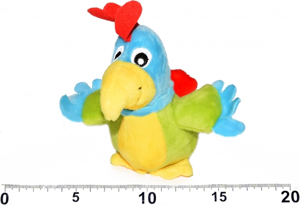 Pluchen papegaai Wiktor 12 cm