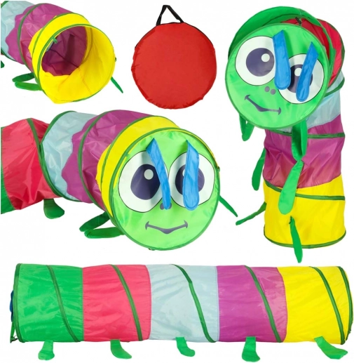 Tunnel pour enfants coloré Chenille