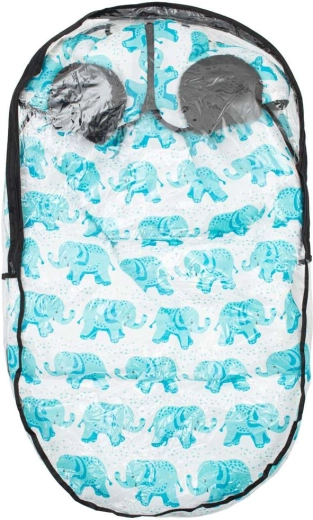 Secure attachment to stroller and car seat