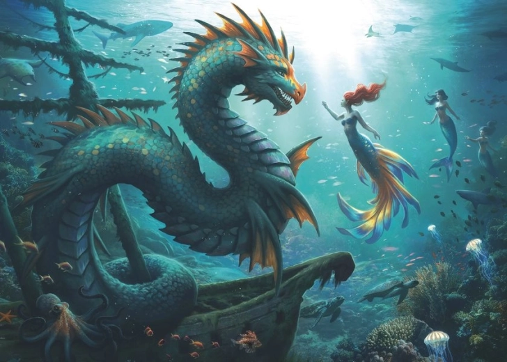 Ravensburger Puzzle Secret of the Sea Monsters 1000 Pieces