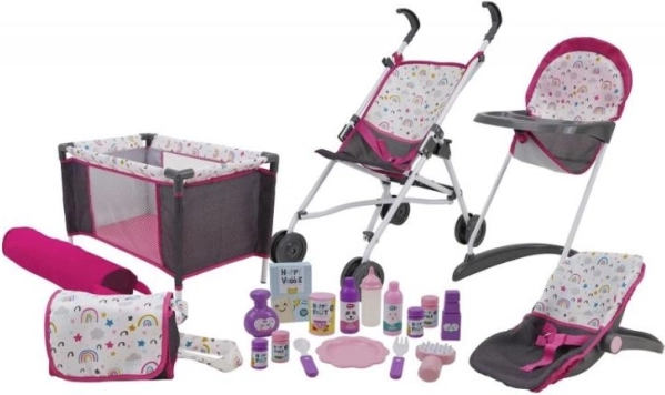 Grote speelset met accessoires voor poppen, 21 stuks