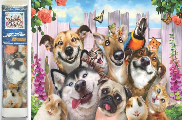 Diamantové malování Bláznivá selfie 30x40 cm