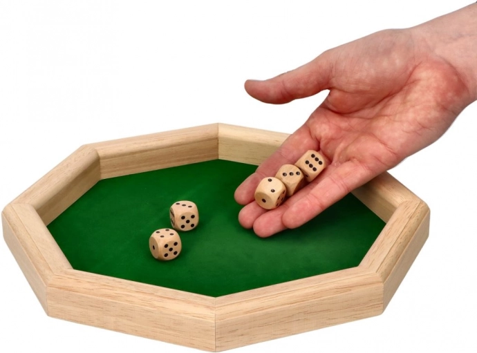 GOKI wooden board game VRHCÁBY with a suede playing surface