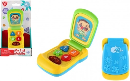 Klapbar mobiltelefon til børn med lys og lyd 14 cm