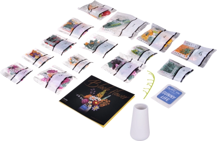 1070 pezzi per un bouquet ricco e colorato