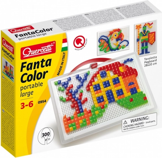 Quercetti FantaColor Portable mosaic 300 pcs – shapes