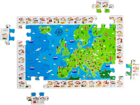 Bigjigs Toys træ-gulvpuslespil Europakort – 48 brikker