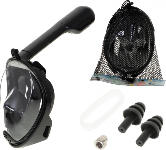 Full-face snorkeling mask L/XL black