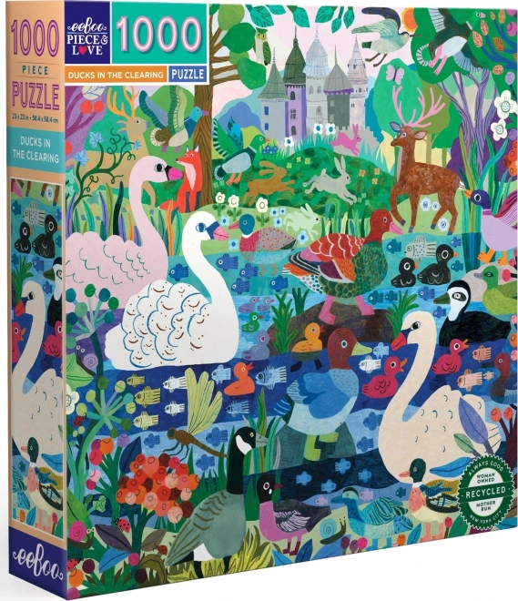 Square Puzzle Ducks in the Meadow 1000 Pieces