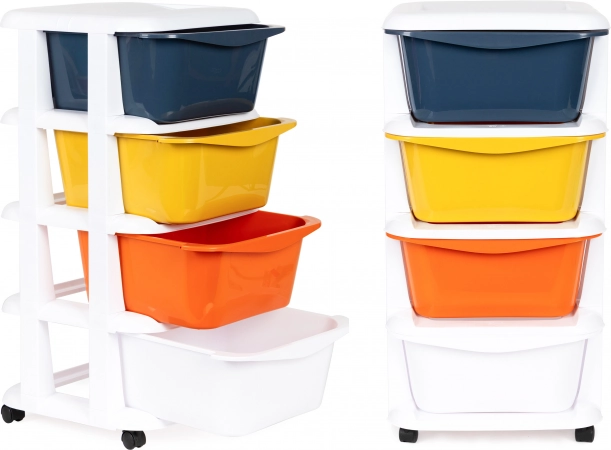 Organizer with 4 Pull-Out Drawers on Wheels by ModernHome