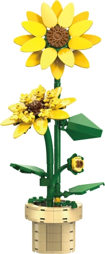 Realistische bloem van blokjes