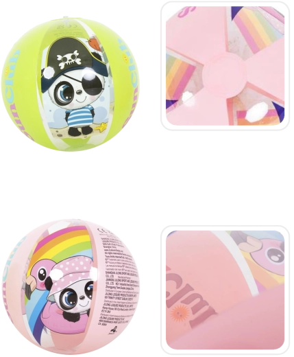 Søde motiver af panda og regnbue