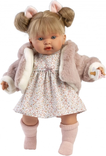 Llorens Alexandra realistic talking doll with sounds, soft body 42 cm