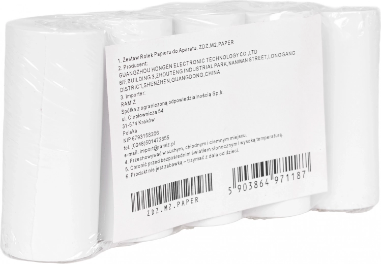 Sæt papirruller til børnekamera med instantprint (5 stk.)