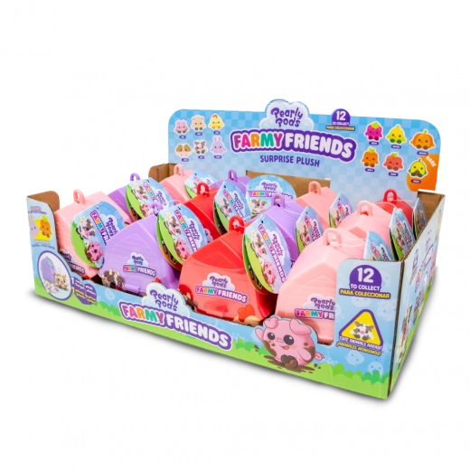 Pearly Pods venner fra gården – samleroverraskelse plysdyr i mini-lade