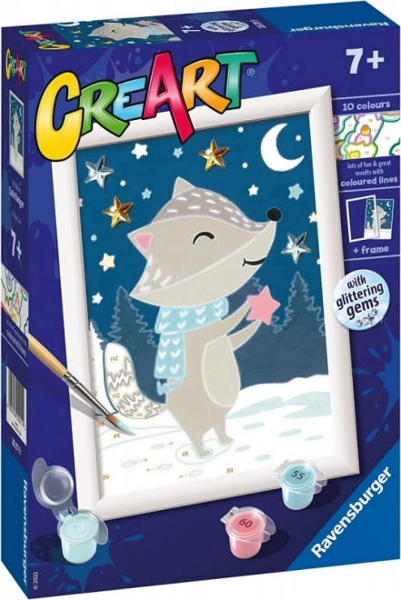 CreArt Classic Painting Badger Among the Stars