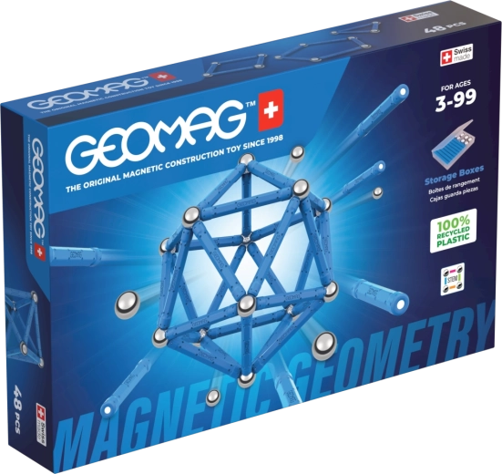 Magnetisk byggesæt Geomag Geometri 48 dele