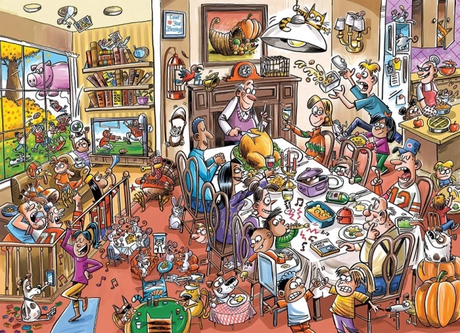 COBBLE HILL Family Puzzle Happy Thanksgiving 350 pieces