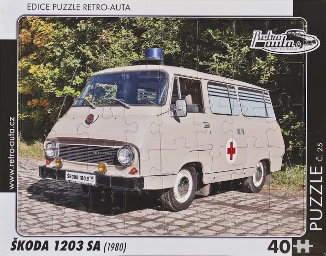 Retro puzzle Škoda 1203 SA 40 pieces