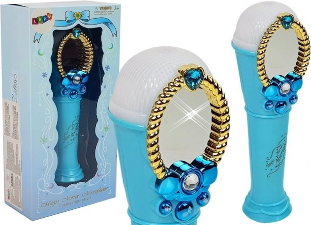 Magical Blue Microphone with Mirror and USB Lights