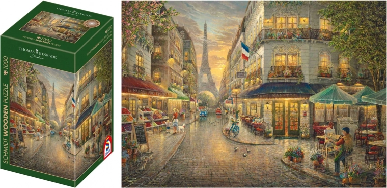Wooden Puzzle Parisian Café 1000 Pieces SCHMIDT