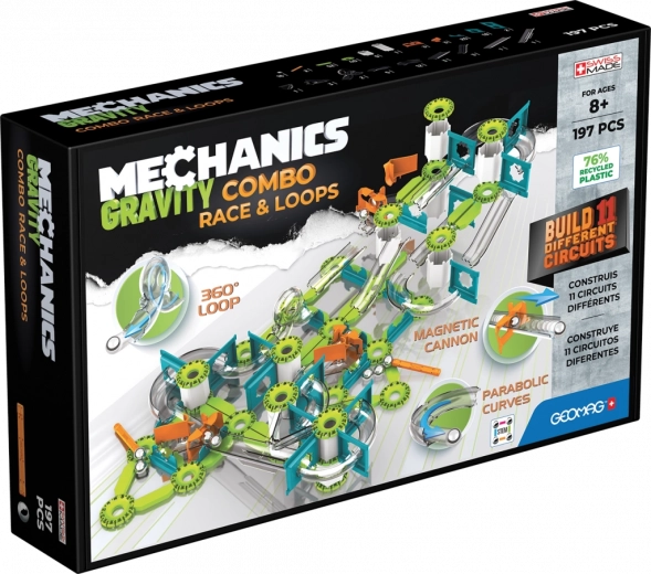 Geomag Mechanics Gravity Combo racing set 197 pieces