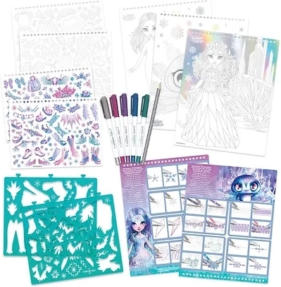 Stencils, stickers, and markers for endless ideas