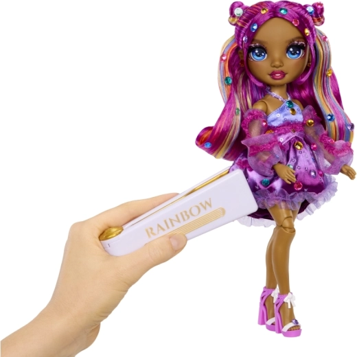 Decorazione di capelli e outfit con cristalli arcobaleno