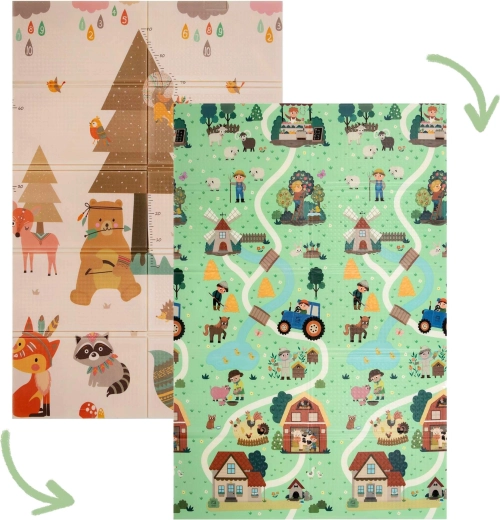 Double-sided design for learning and fun