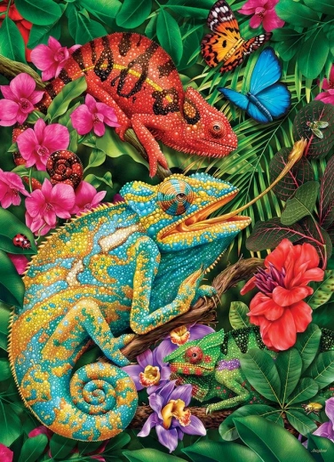 Colorful Chameleons Puzzle 1000 Pieces