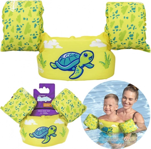 Børne svømmevest med ærmer BESTWAY Puddle Jumper skildpadde 15–30 kg